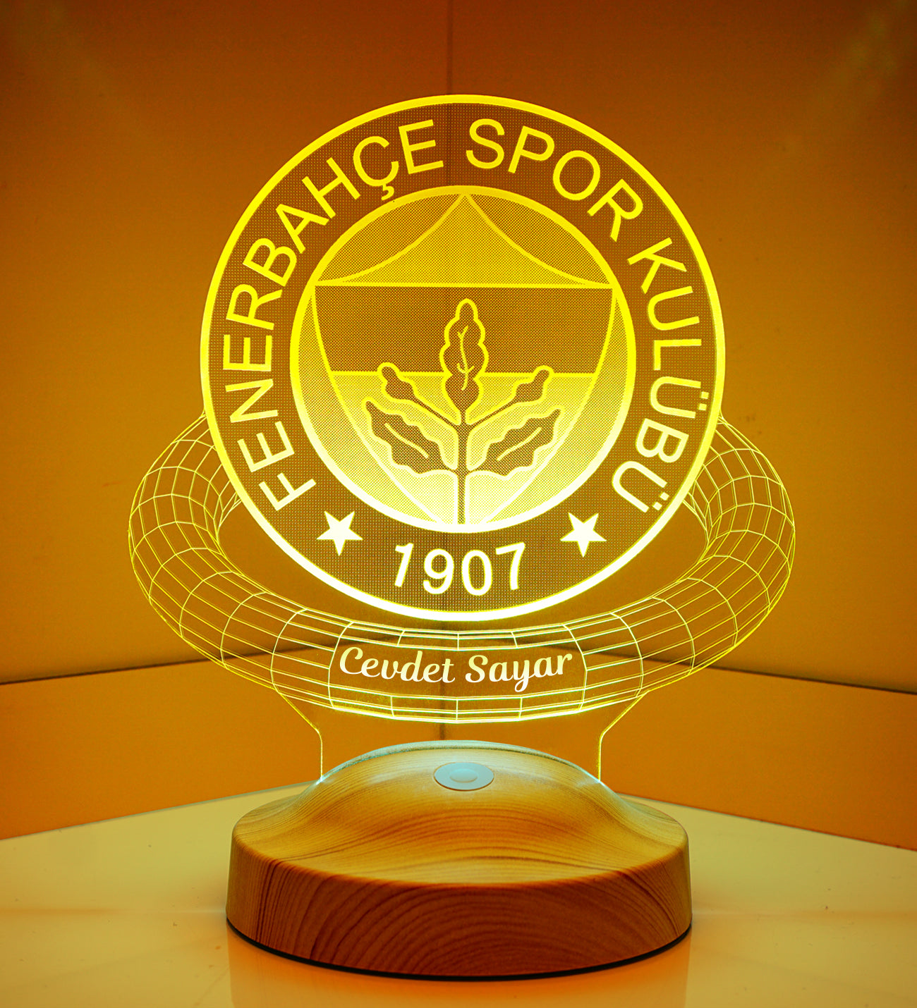 Fenerbahce fan article Personalized with desired text Fener lamp