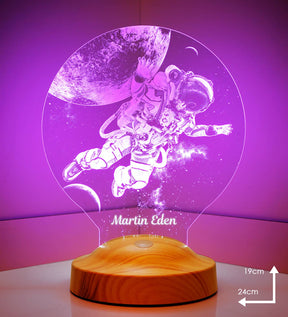 Astronaut Personalized Engraved Lamp