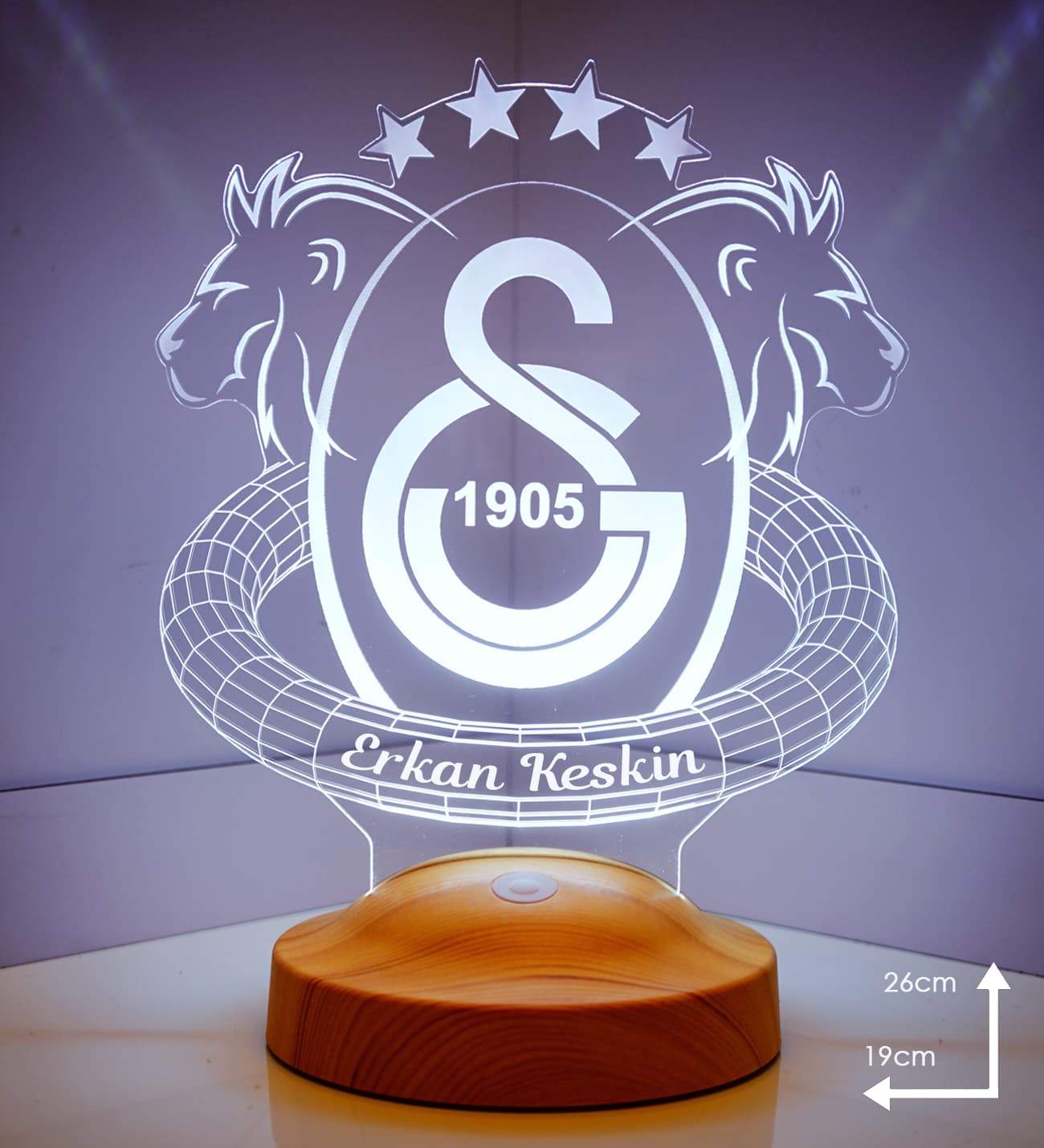 Galatasaray Personalized lamp with custom text
