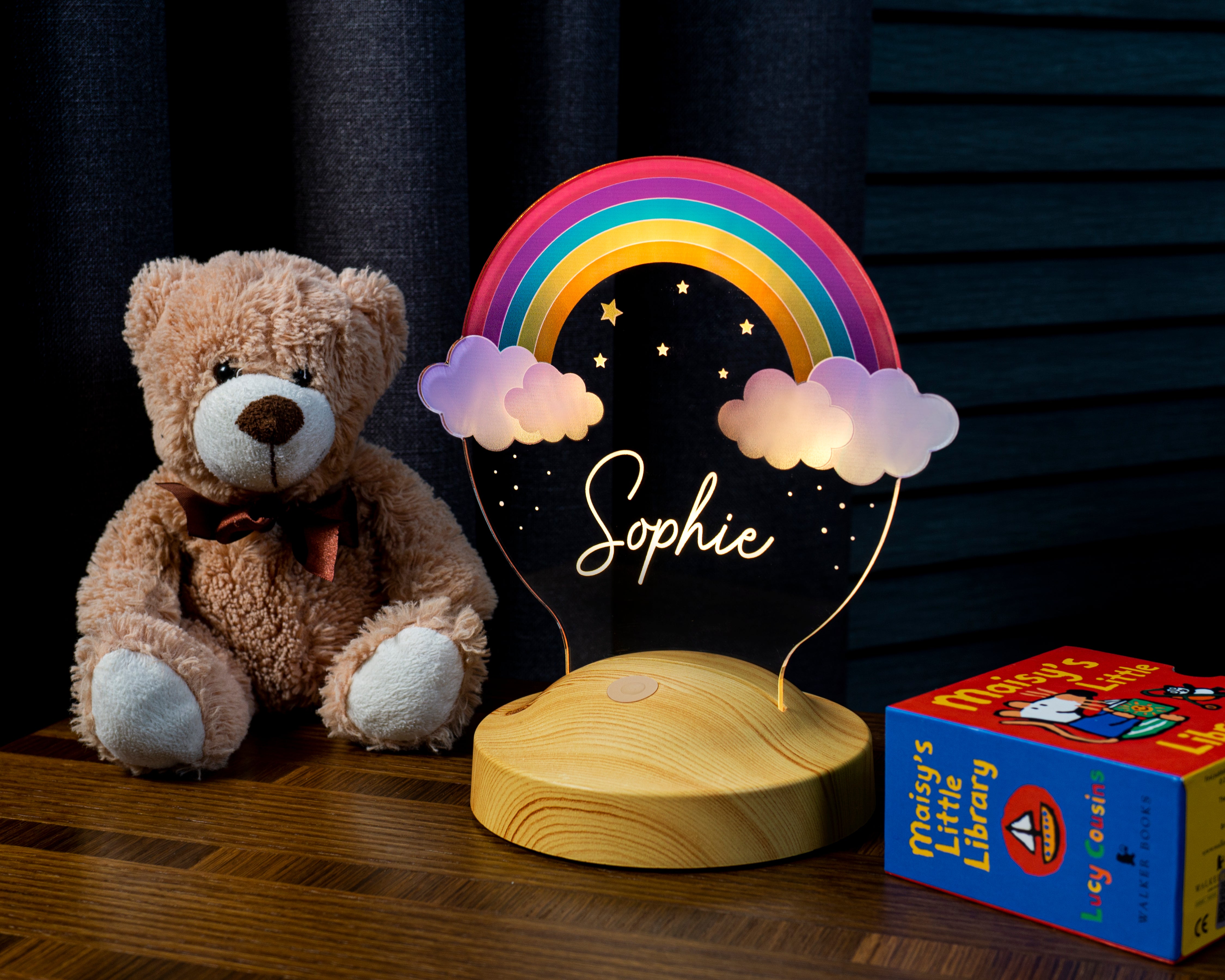Personalized UV Printing Lamp Rainbow 3D Led Birthday Christmas Christening Gift 
