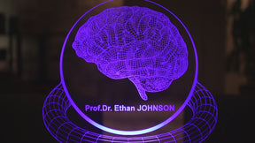 Personalized Brain 3D Lamp for School Psychologist, Psychology with Engraving