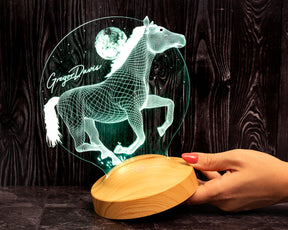 3D Horse LED Lamp Gift for Horse Lovers Horse Girls Horse Owners Equestrian Gifts