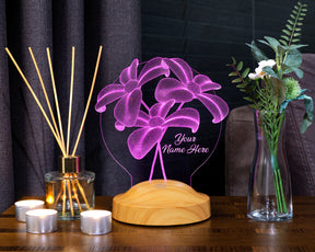 Bouquet Personalized lamp with text of your choice