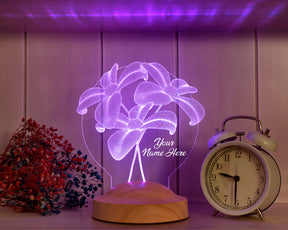 Bouquet Personalized lamp with text of your choice