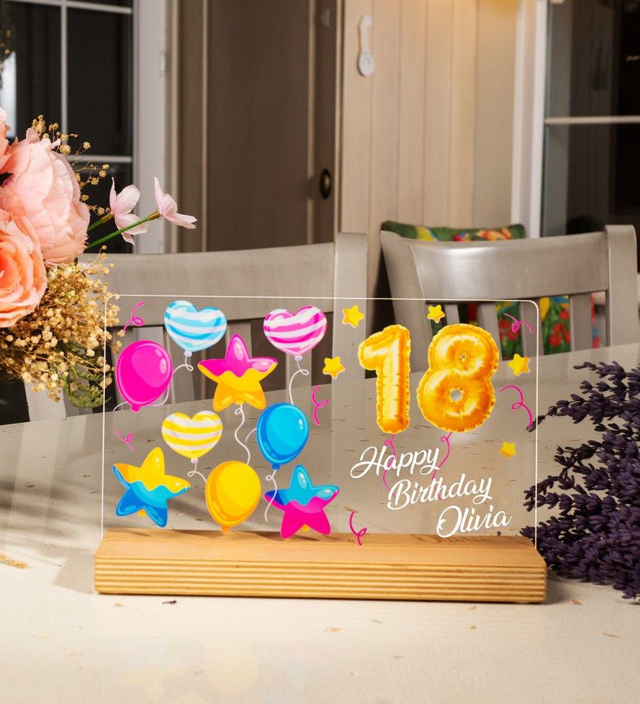 Personalized Birthday Gift with High Quality UV Print Wooden Standee &amp; Gift Box 