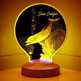 Dolphin Personalized lamp with custom text Dolphin animal