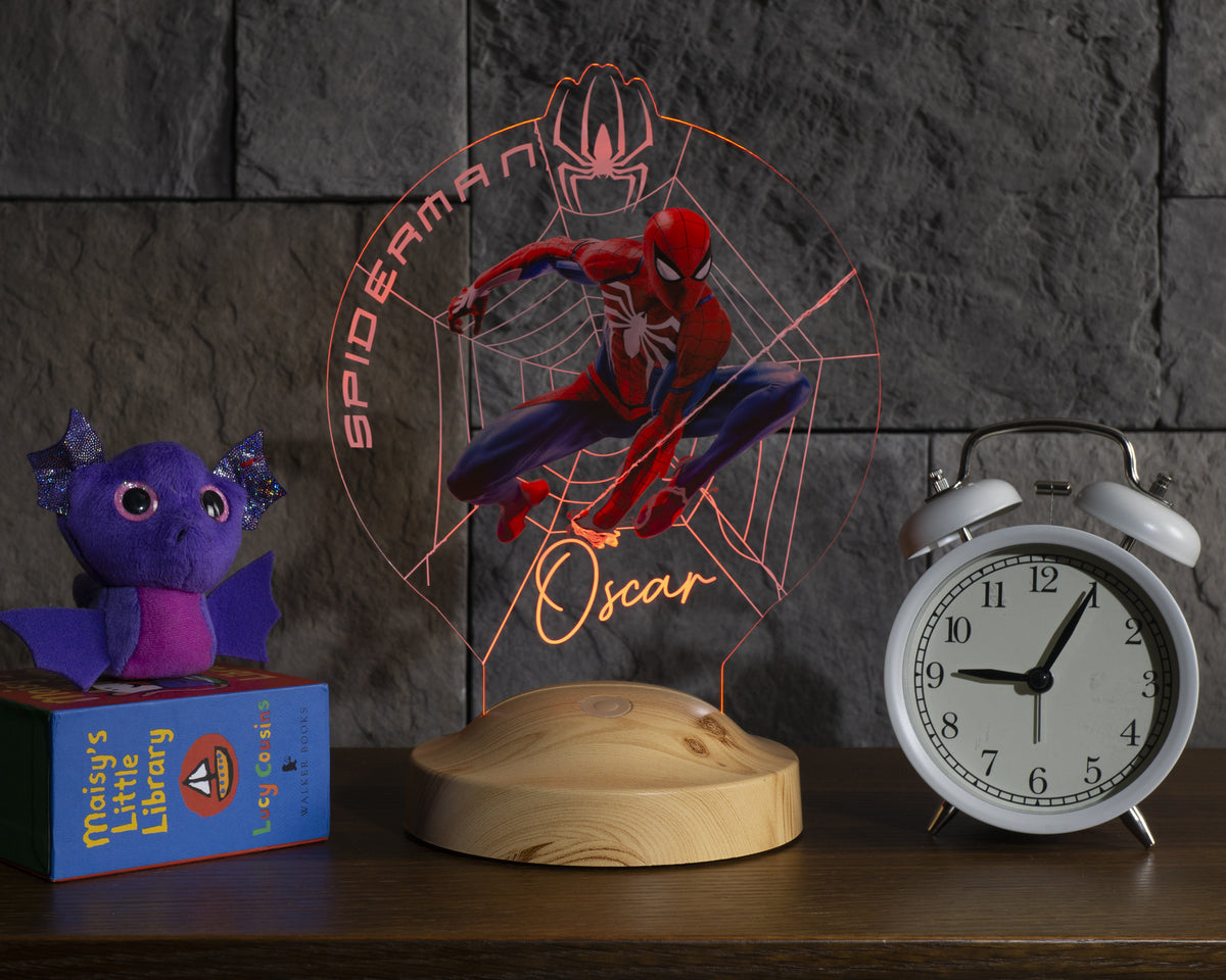 Spider Personalized Lamp with UV Printing 3D Vision LED Night Light