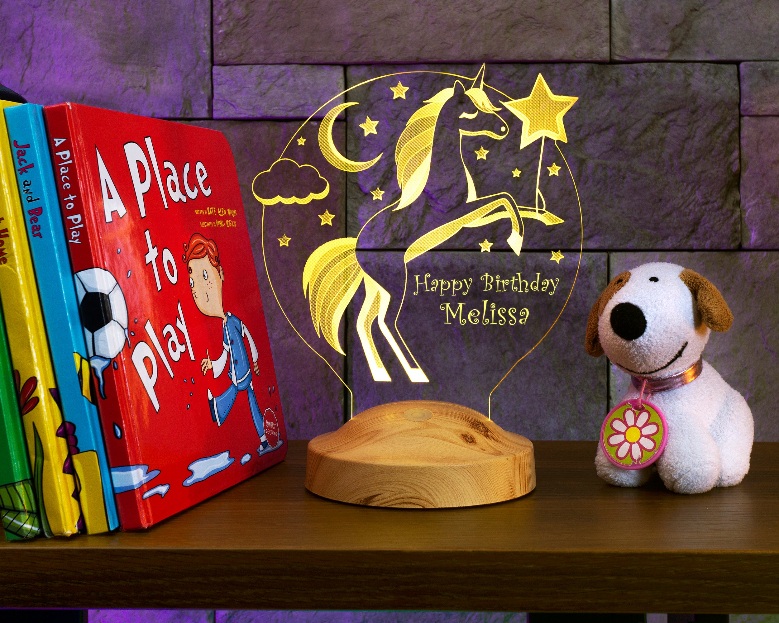 Unicorn Night Light Personalized Nursery Decor Gift for Little Girls, 1st Birthday Girls Gift