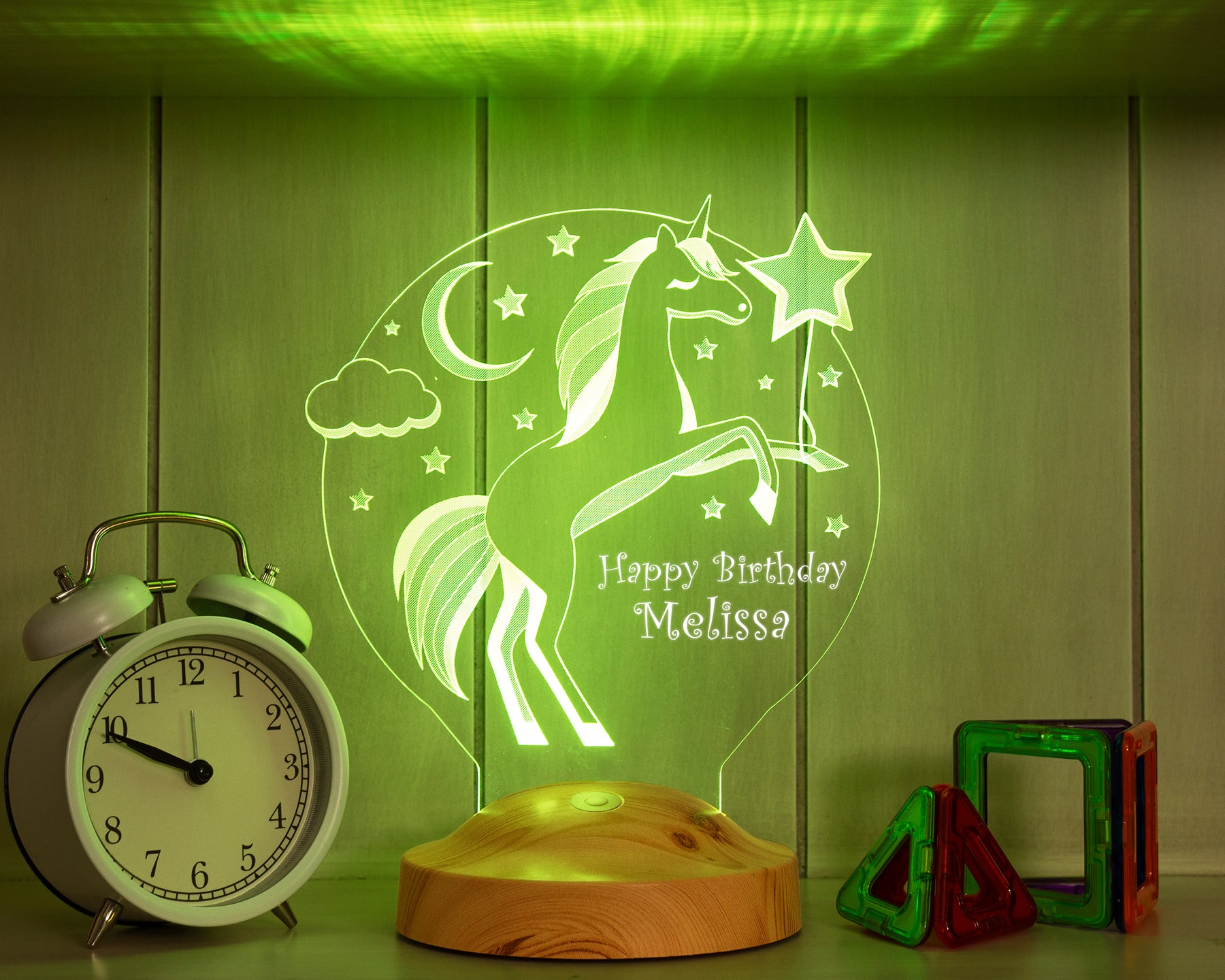 Unicorn Night Light Personalized Nursery Decor Gift for Little Girls, 1st Birthday Girls Gift