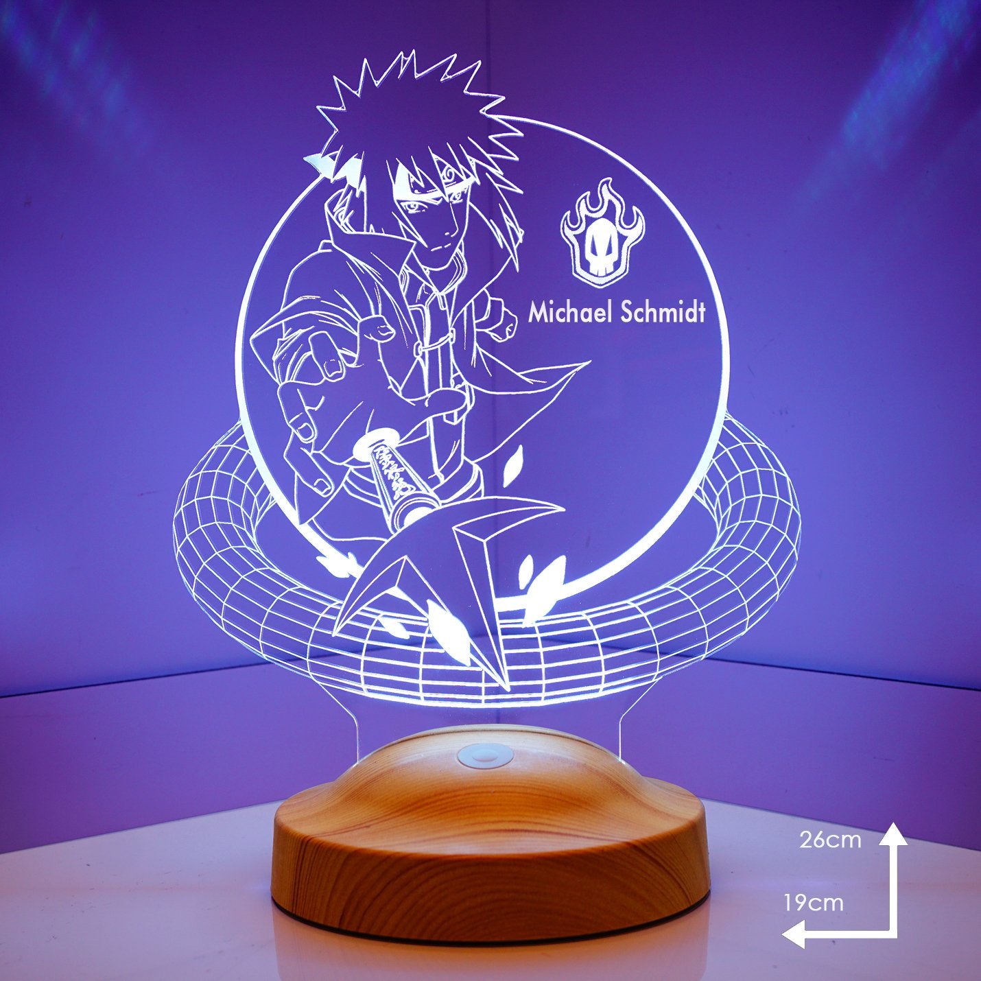 Anime Naruto Minato 3D Vision LED Night Light Personalized