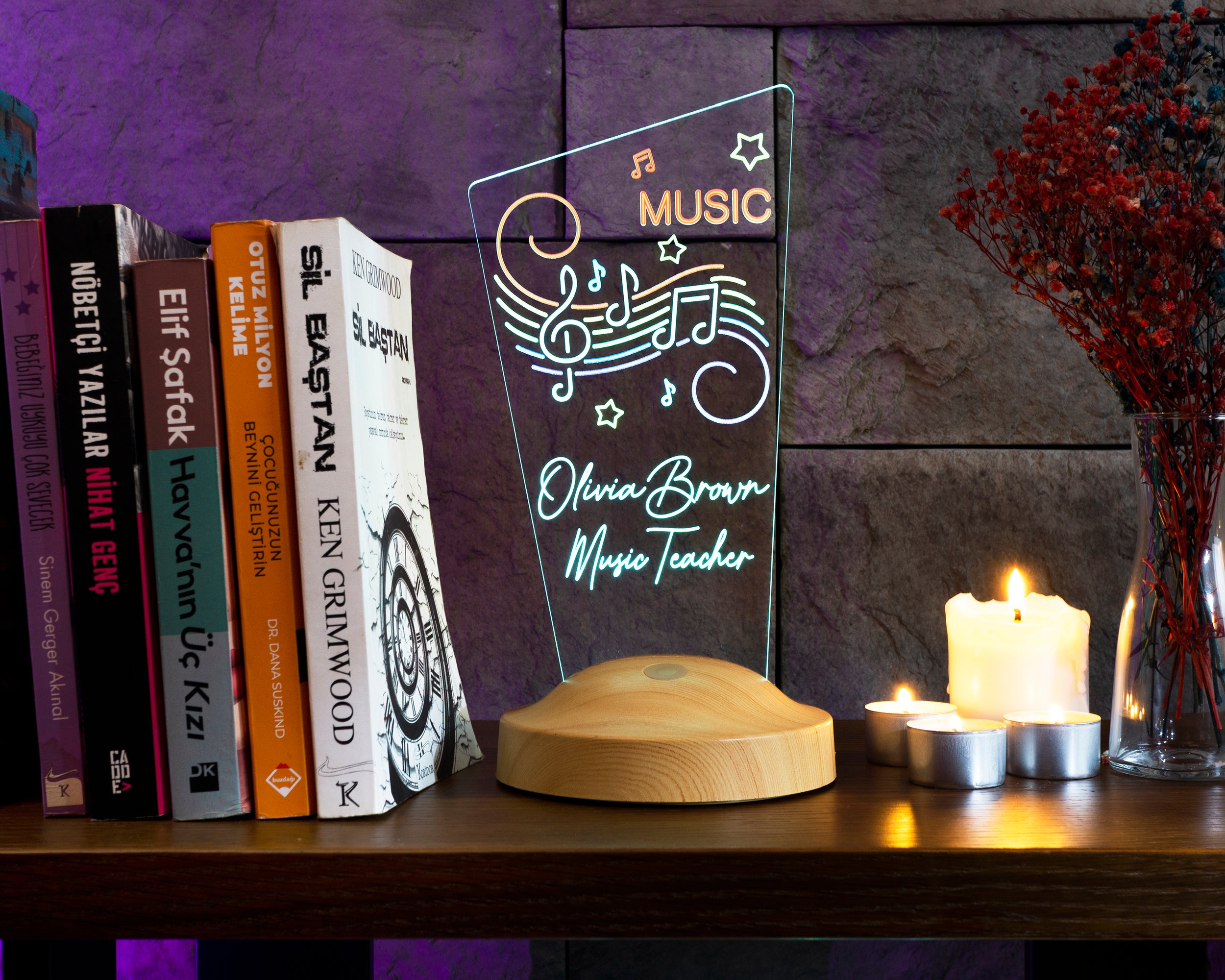 Music lovers LED lamp Personalized as a gift for photographers 3D illusion lamp 