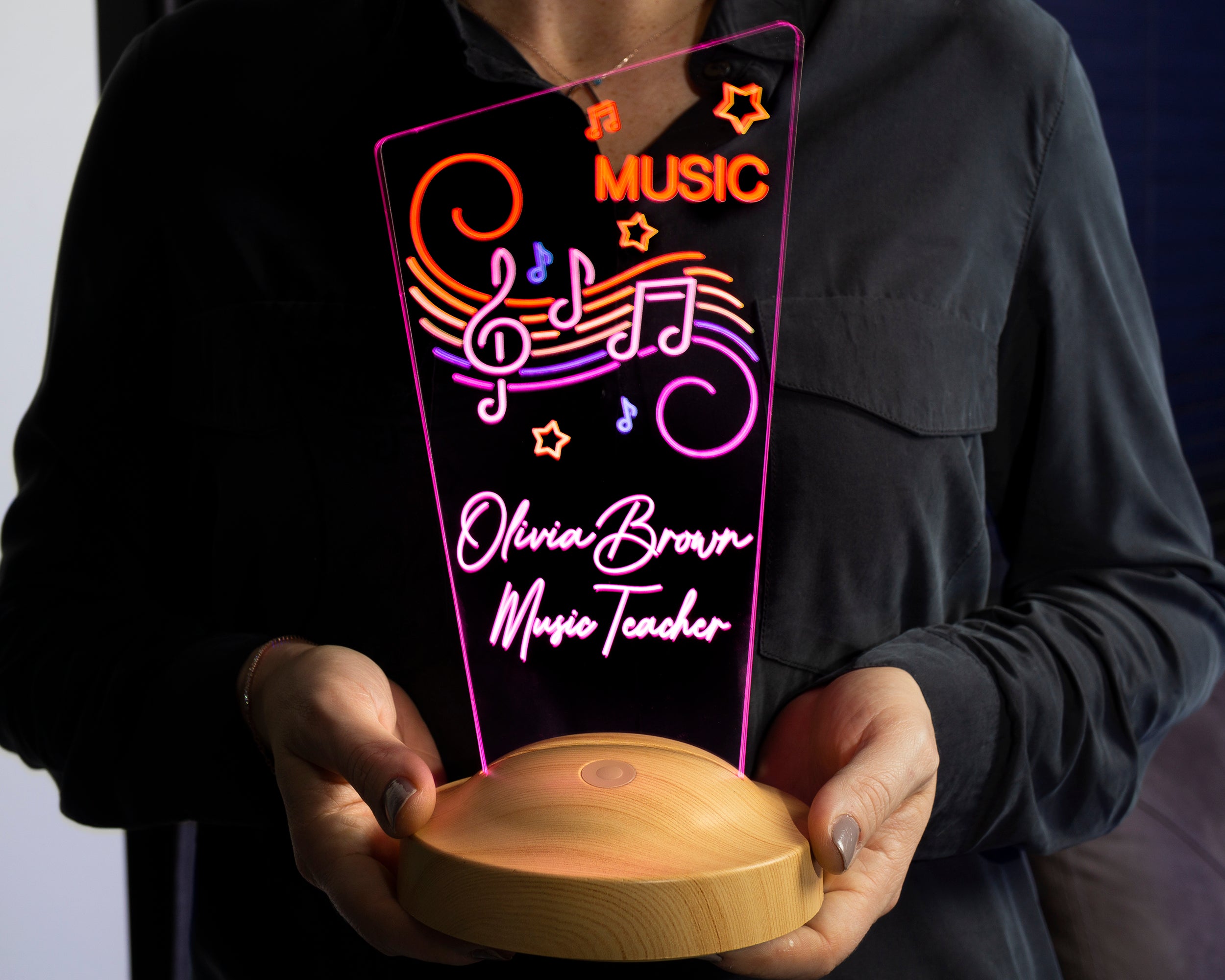 Music lovers LED lamp Personalized as a gift for photographers 3D illusion lamp 