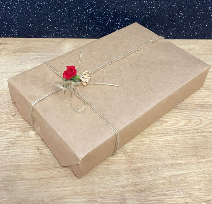 Gift wrapped with a blank card for personal messages