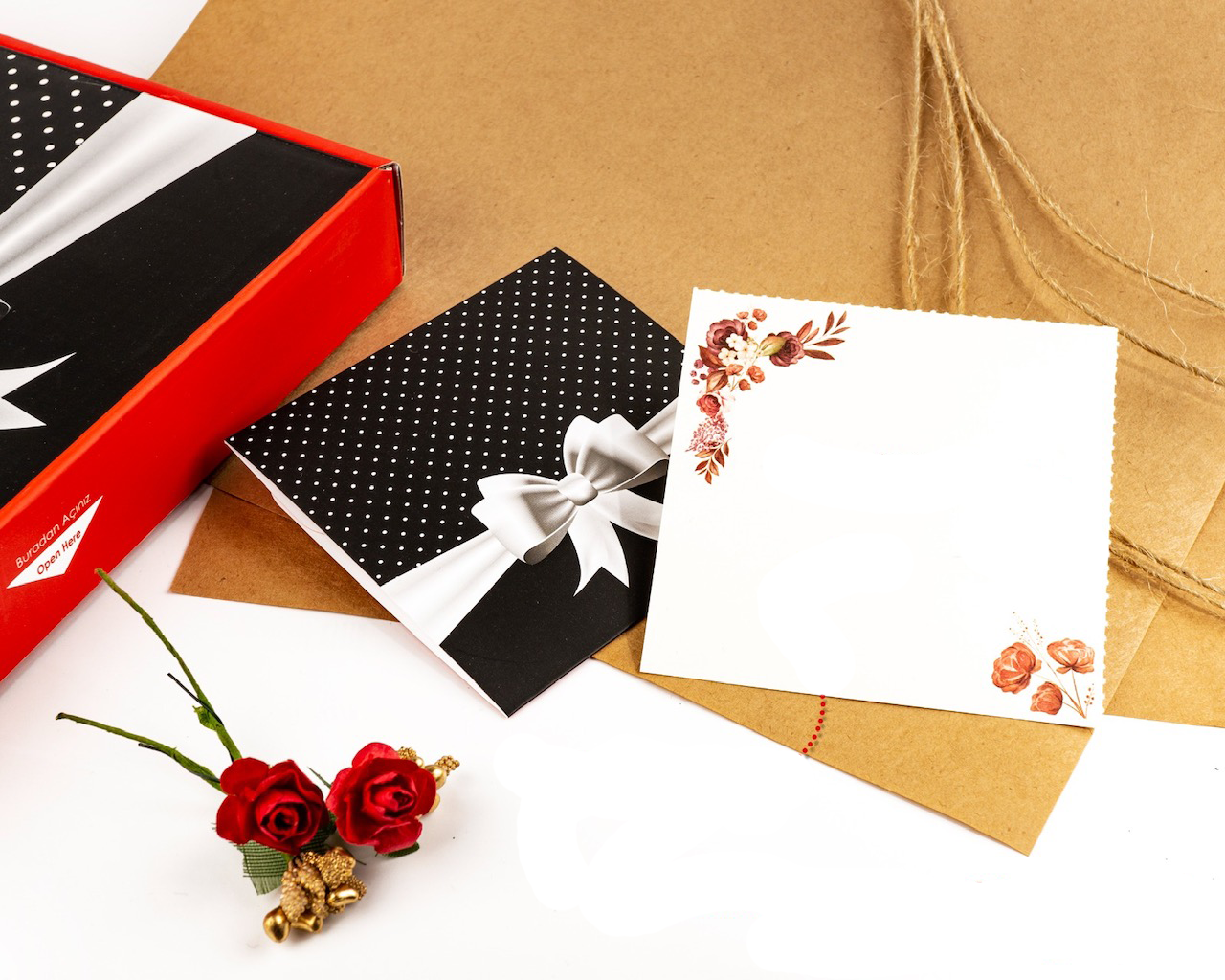 Gift wrapped with a blank card for personal messages