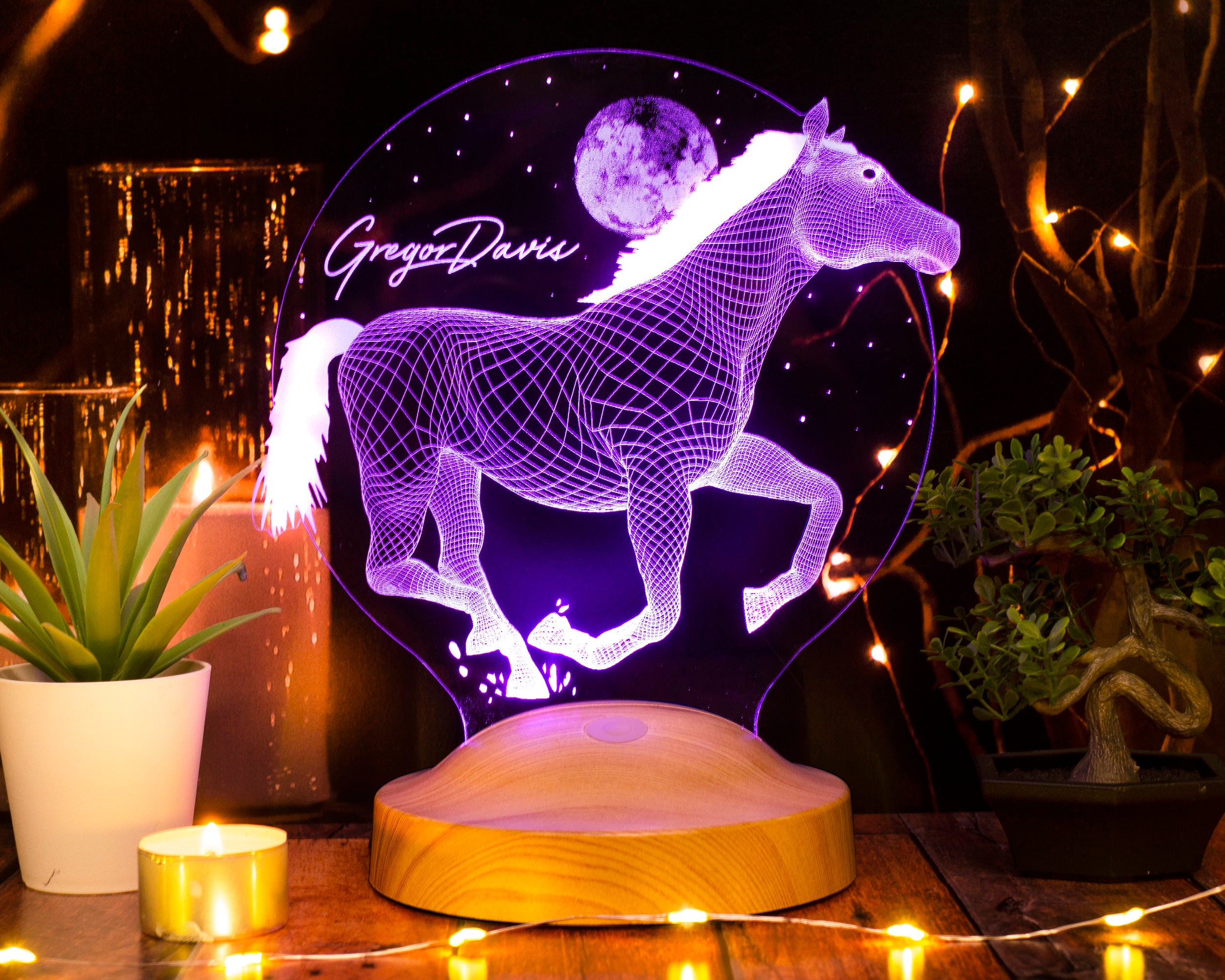 3D Horse LED Lamp Gift for Horse Lovers Horse Girls Horse Owners Equestrian Gifts