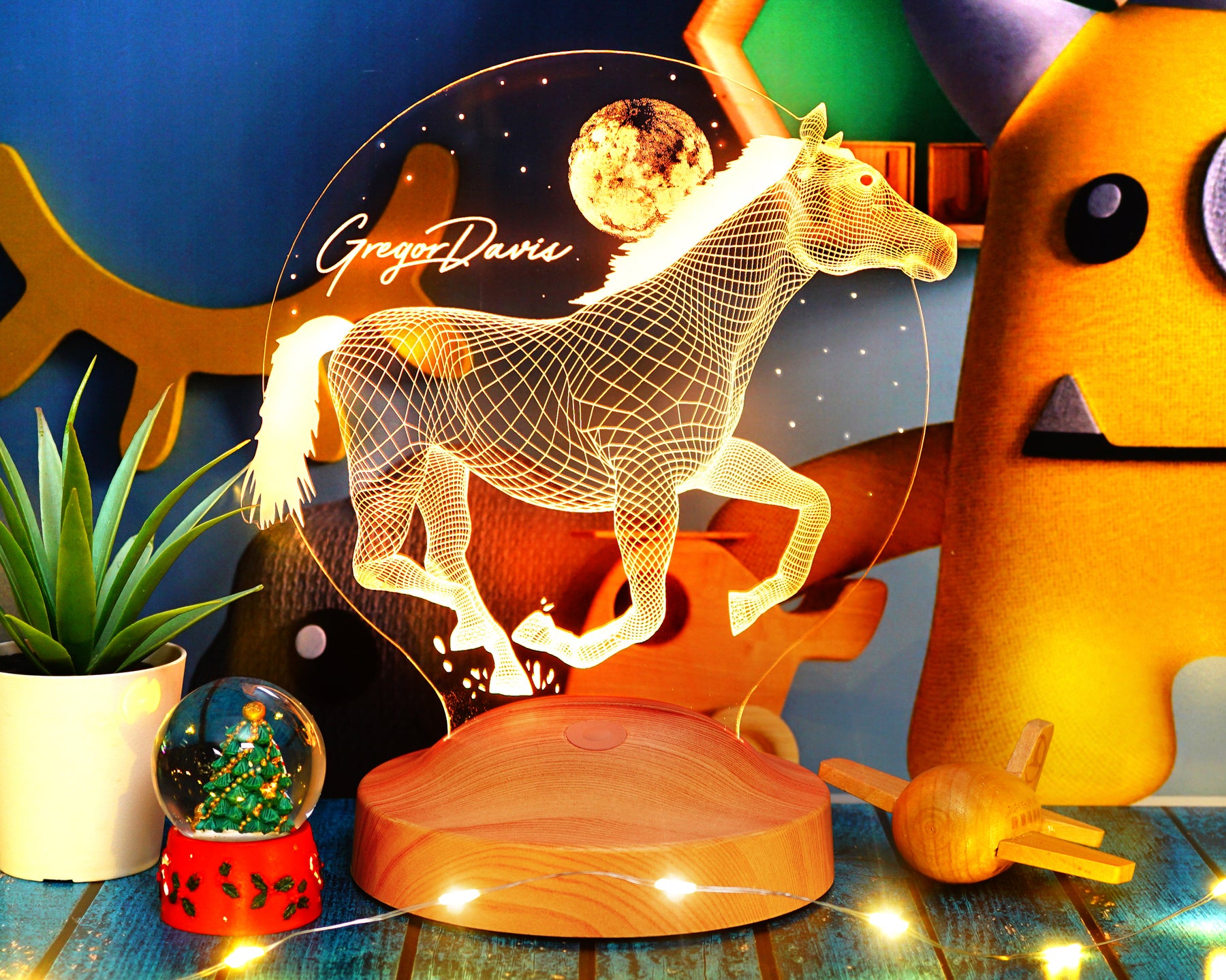 3D Horse LED Lamp Gift for Horse Lovers Horse Girls Horse Owners Equestrian Gifts