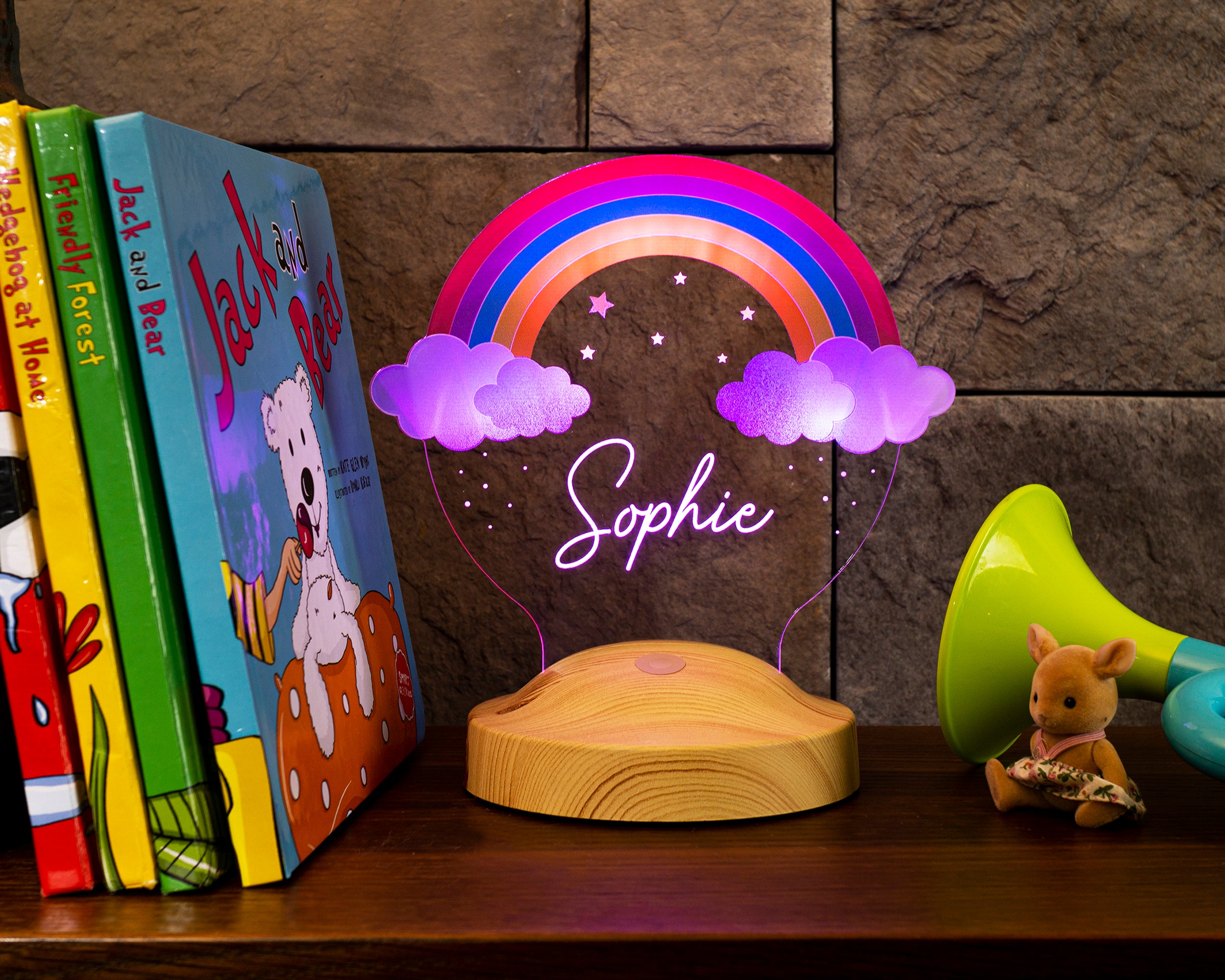 Personalized UV Printing Lamp Rainbow 3D Led Birthday Christmas Christening Gift 