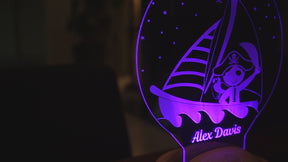 Pirate Personalized Gifts Lamp with custom text 