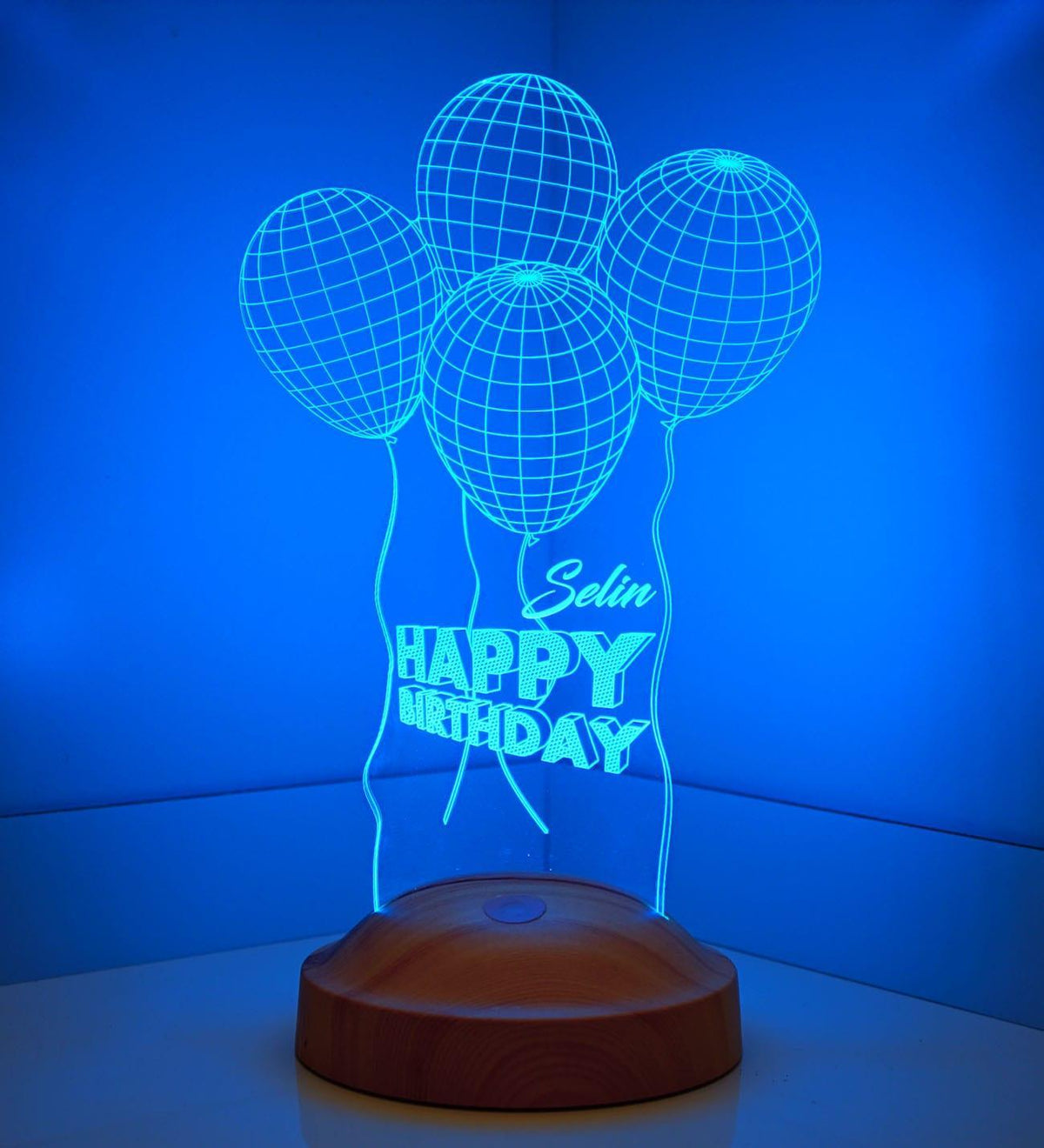 Happy Birthday Personalized lamp with text of your choice