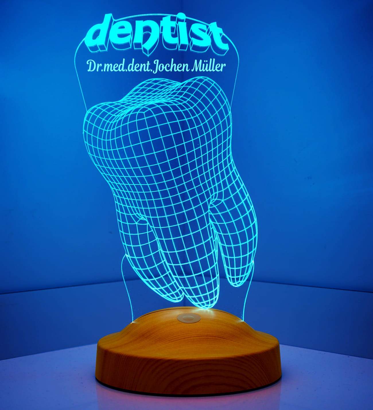 Personalized lamp with engraving dental office