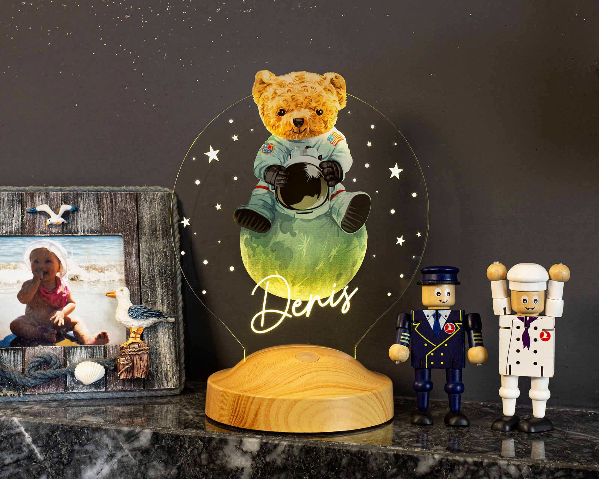 Teddy Bear Personalized Gifts 3D Lamp With Name UV Print Birthday Present