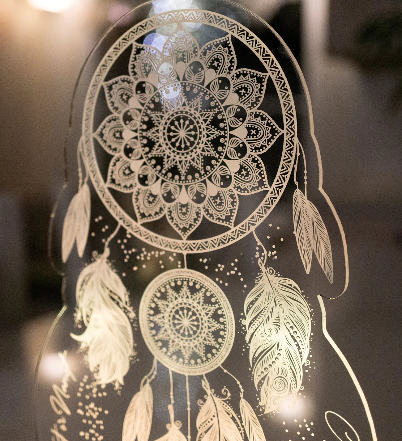 DREAMCATCHER PERSONALIZED 3D LAMP WITH YOUR TEXT DREAMCATCHER 