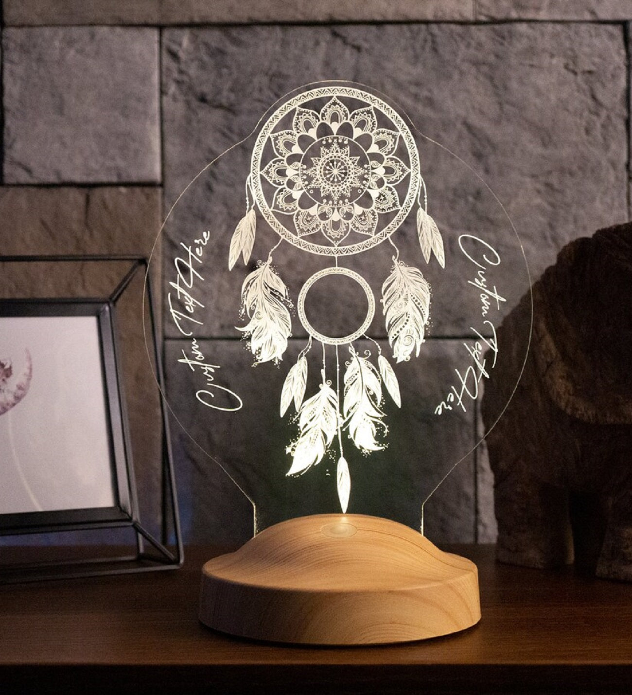 DREAMCATCHER PERSONALIZED 3D LAMP WITH YOUR TEXT DREAMCATCHER 