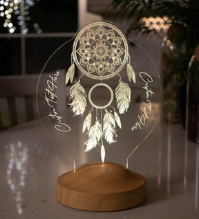 DREAMCATCHER PERSONALIZED 3D LAMP WITH YOUR TEXT DREAMCATCHER 