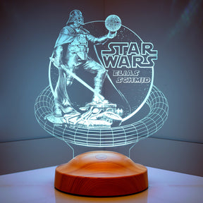 Darth Vader Star Wars lamp 3D Vision LED night light with custom text