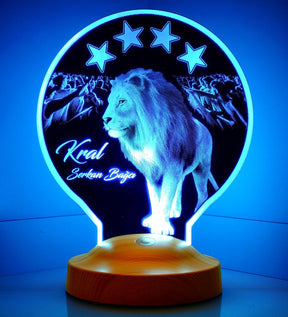 Galatasaray Lion Personalized lamp with custom text