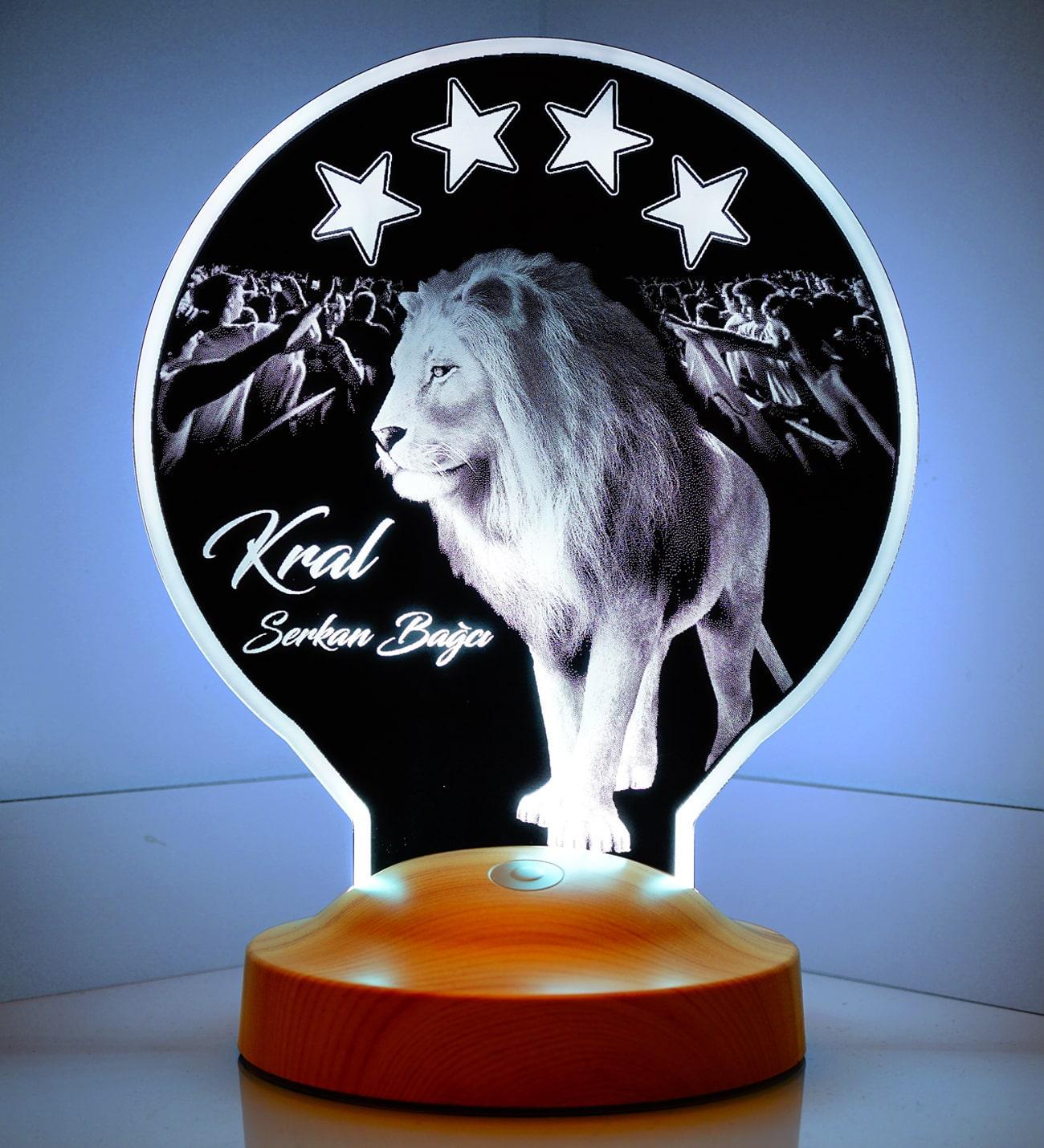 Galatasaray Lion Personalized lamp with custom text