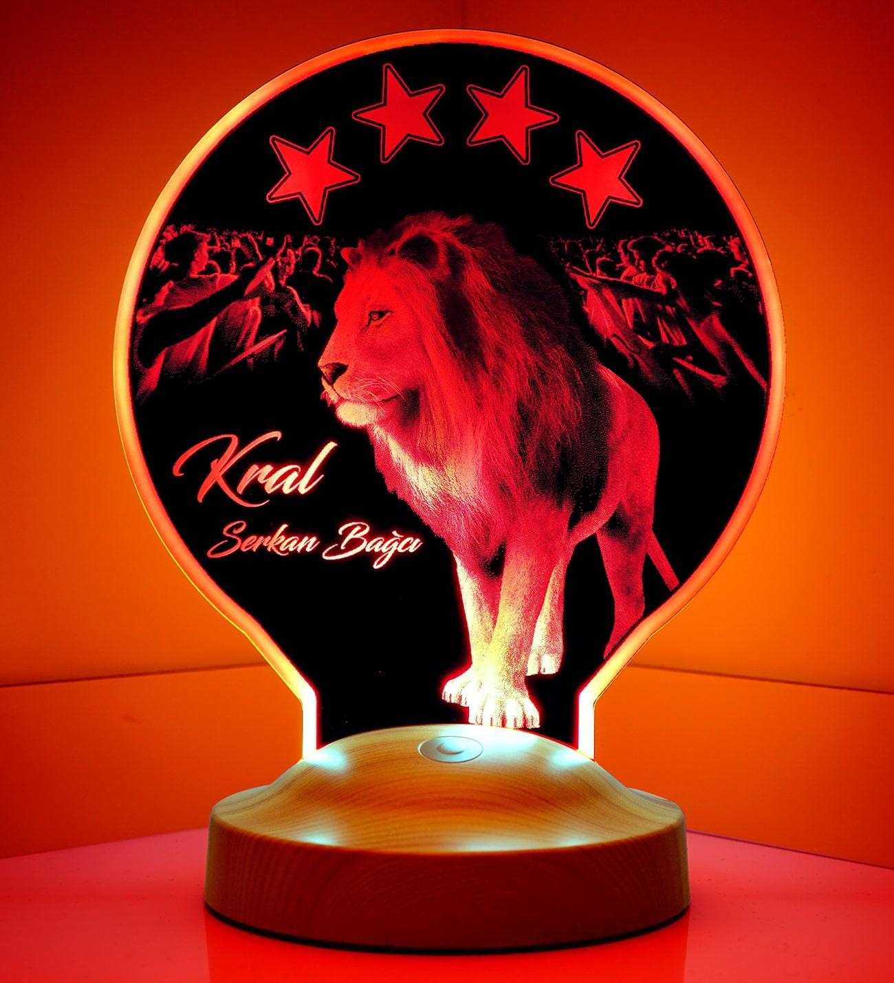 Galatasaray Lion Personalized lamp with custom text