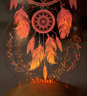 DREAMCATCHER PERSONALIZED 3D LAMP WITH YOUR TEXT DREAMCATCHER 