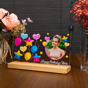 Personalized birthday photo gift with high-quality UV printing Wooden standee &amp; gift box 